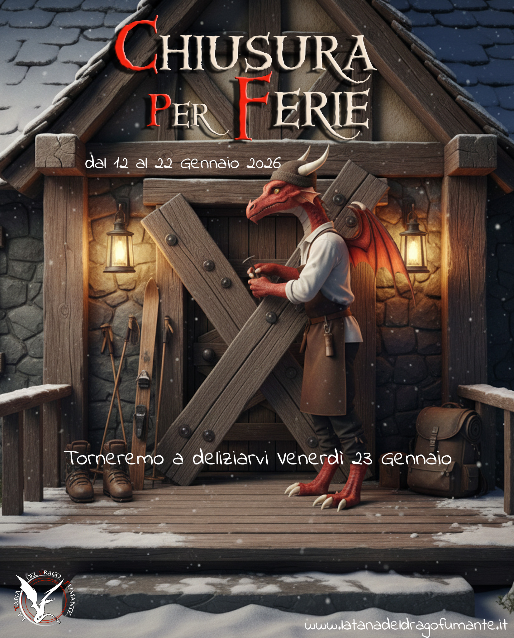 Chiusura per ferie Gennaio 2026